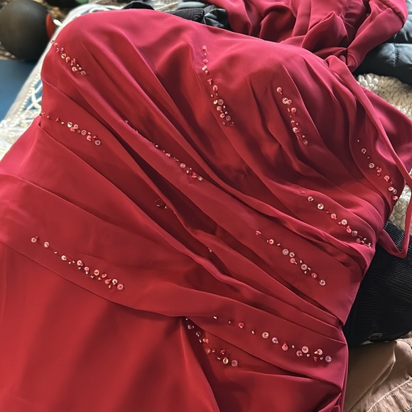 Symphony Of Venus Red Mother of Groom/Bride Dress with Matching Shrug size 18 - Picture 11 of 12